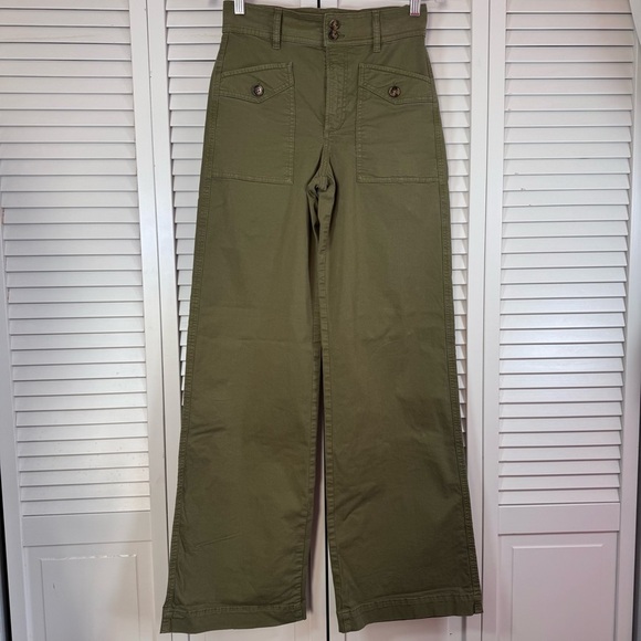 JOE’S Premium Cargo Wide Leg High Rise Pant in Burnt Olive Size 26 - Picture 5 of 9